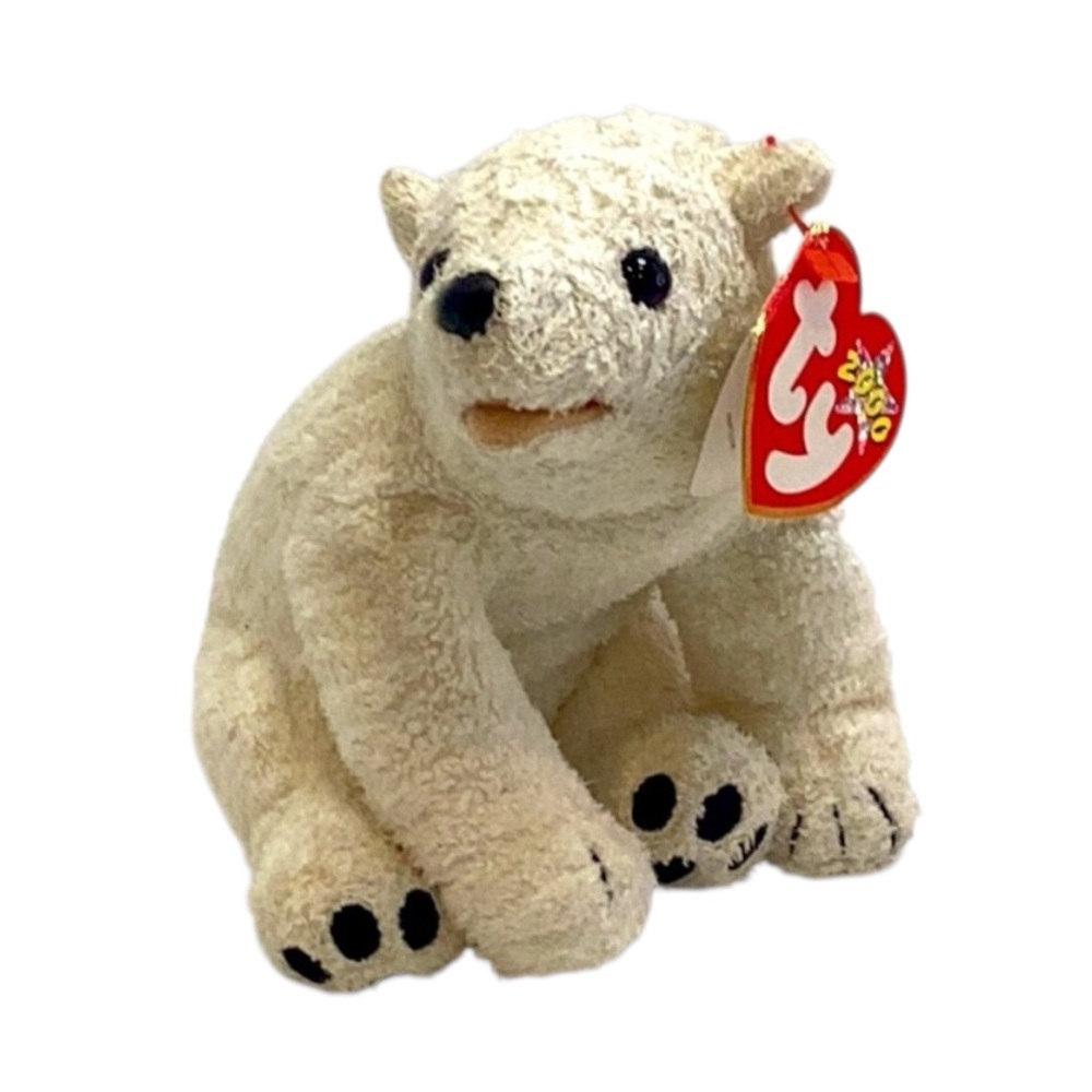 💚 FREE with any purchase ⭐️ TY “Aurora” Beanie Baby Polar Bear Plush - NWT